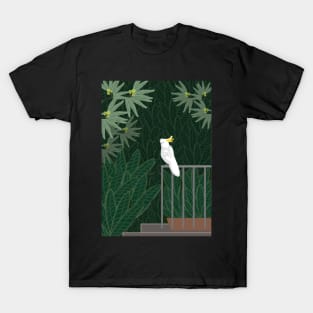 Cockatoo on the back railing T-Shirt